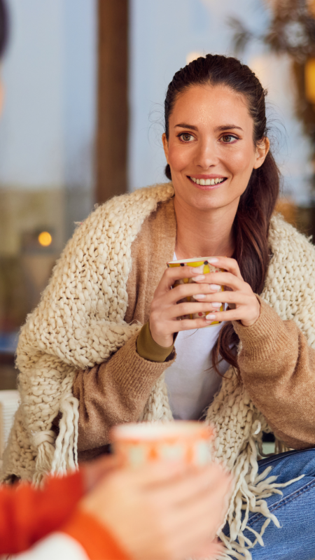 Tumour Associated Markers Image Tumour Associated Markers Image Alt Text: Two young woman talking over coffee